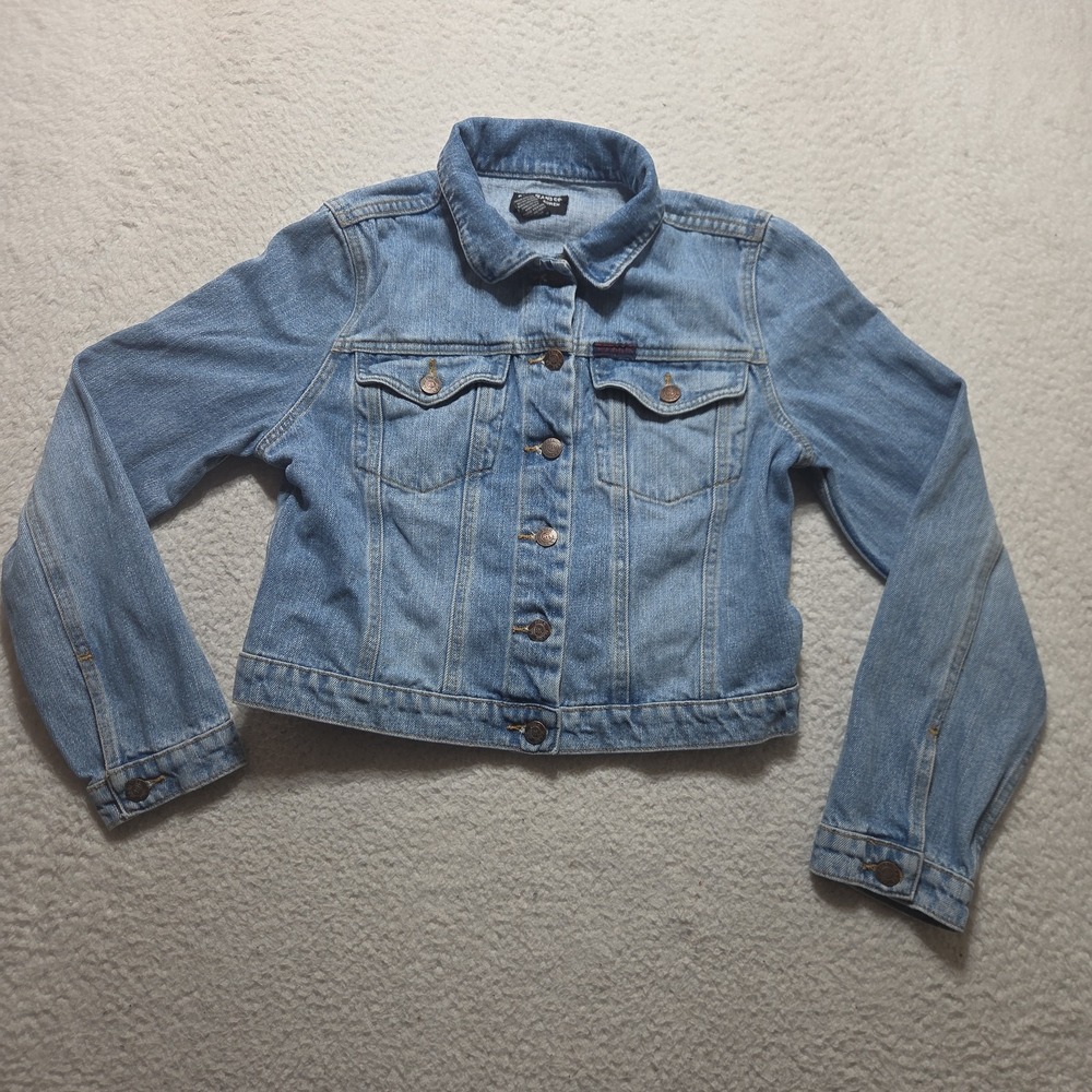 Vintage Polo Jeans Co. Ralph Lauren Denim Trucker Jacket‎ Women's Petite Medium